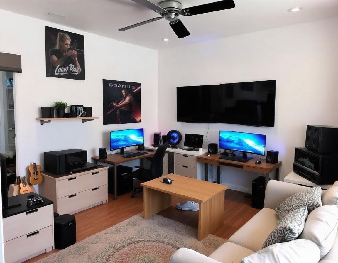 versatile-gaming-bedroom-with-pc-console-and-table